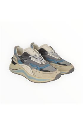 Sneake uomo in pelle colore grigio. DATE | FUGA HF-GY